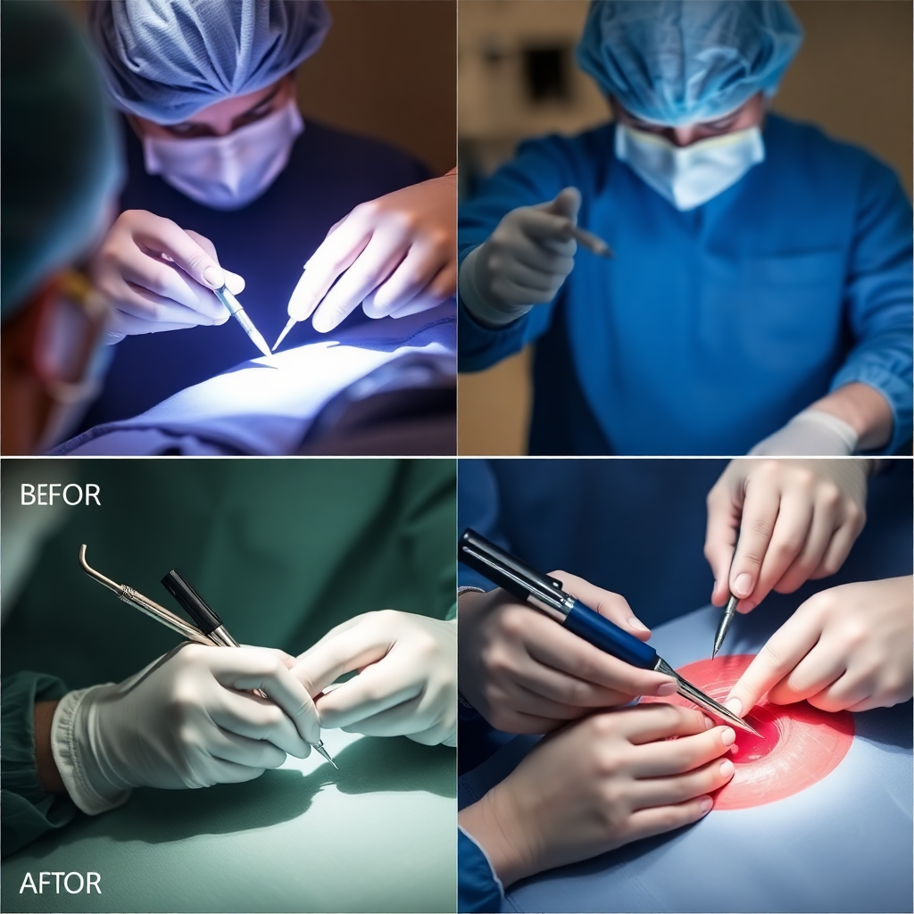 medical procedure results, professional healthcare photography, clinical before after, medical documentation