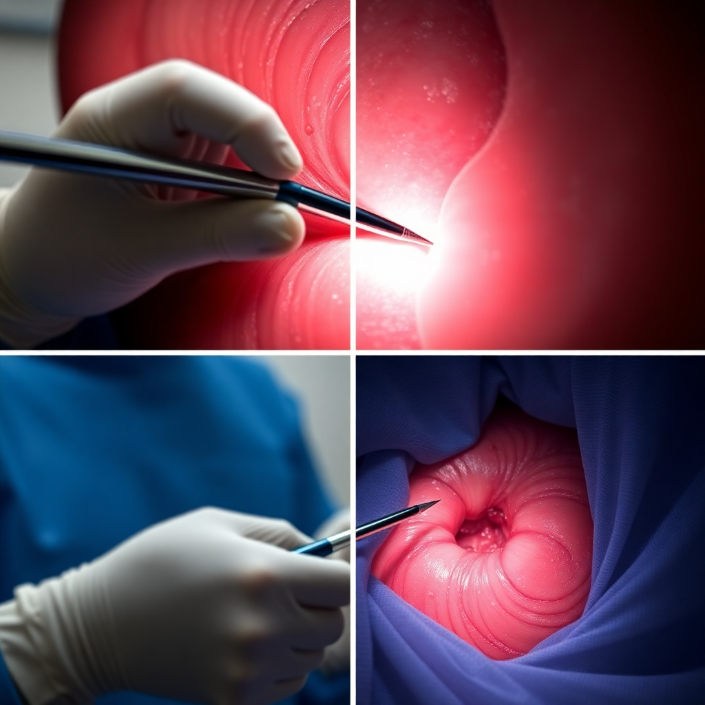 surgical results comparison, medical photography, professional clinical documentation, neutral medical background